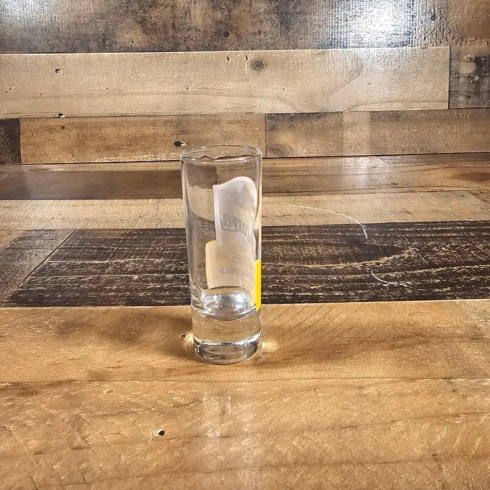 SAUZA EXTRA TEQUILA GOLD Tall Clear Shot Glass Alcohol Shots MEXICO Tall 4 1/8